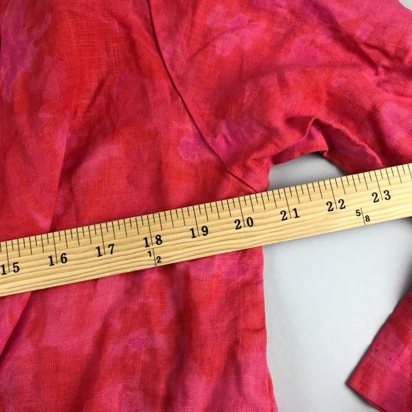 Habitat Red Pink Crop Tie Front Open Cardigan M - Picture 3 of 7